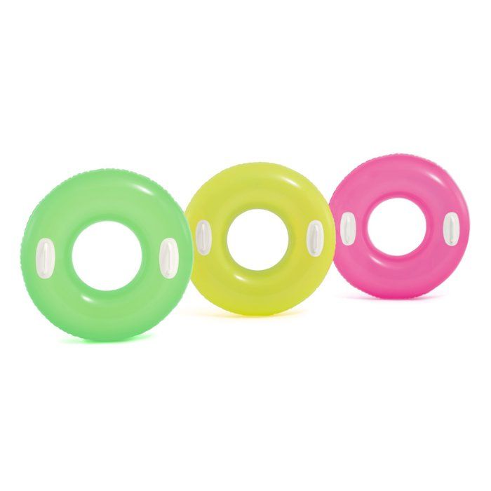 Bouée gonflable - INTEX - 59258 - 76 cm - Couleur néon - Pour enfants à partir de 3 ans