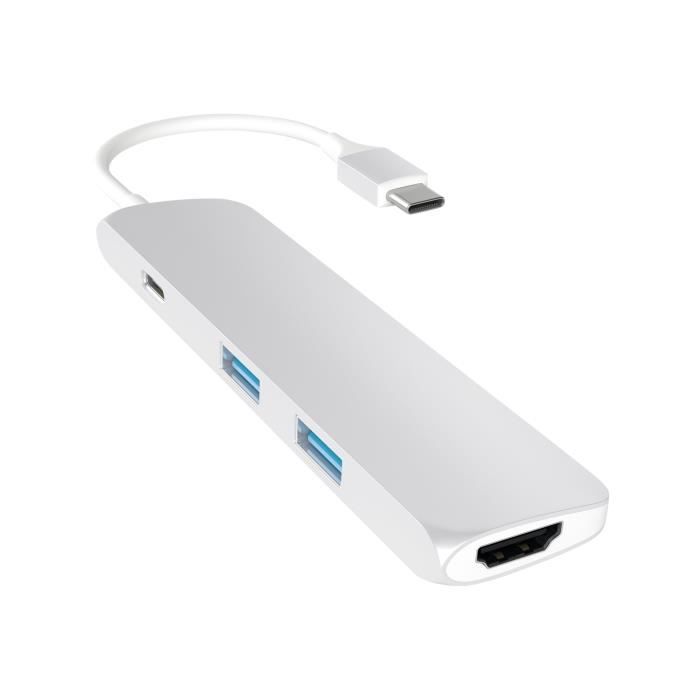 Station d'accueil Satechi Slim Aluminum Multi-Port Adapter (USB-C) - B01J4BO0RO