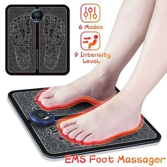 Appareil de massage pour les pieds - EMS - Intelligent Foot Massager - Modes ajustables - Chauffage - Portable
