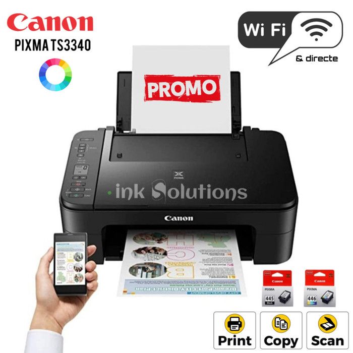 Imprimante Multifonction Jet d'encre Canon Pixma TS3340 (3771C007BA)