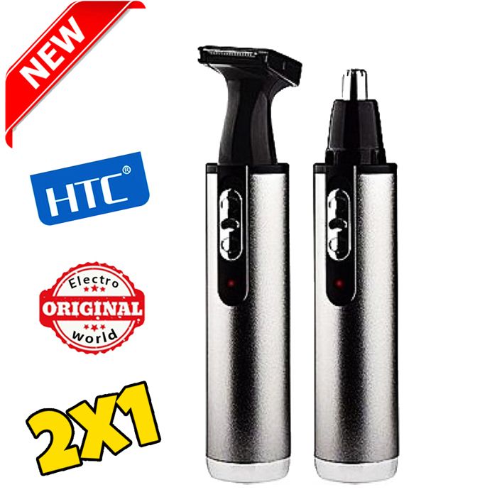 Htc Tondeuse Electrique Rechargeable - 2 en 1 - Nez et Barbe - AT-036