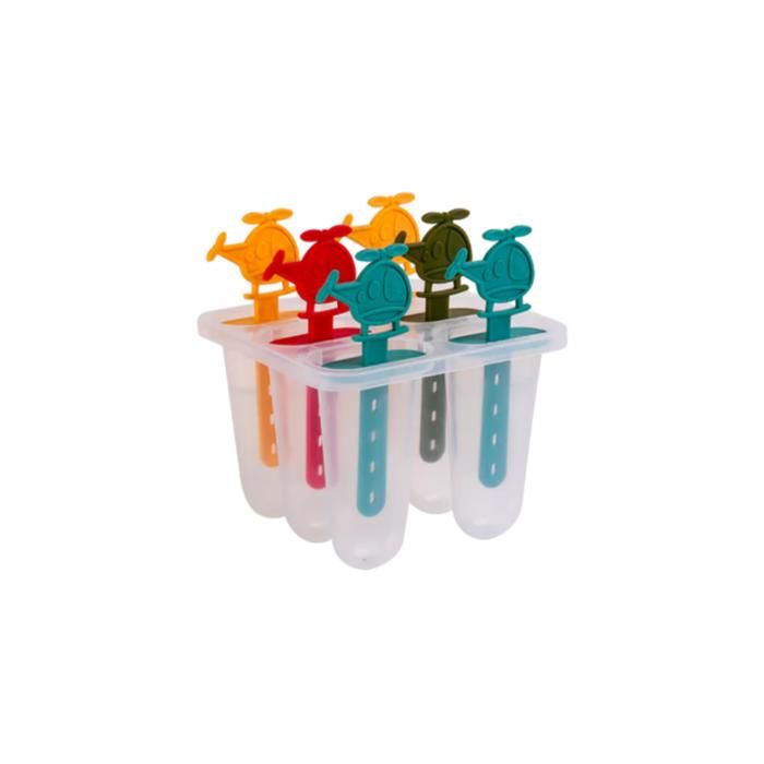 PACK DE 6 MOULES  A GLACE 13x12x14 cm HELECOPTER