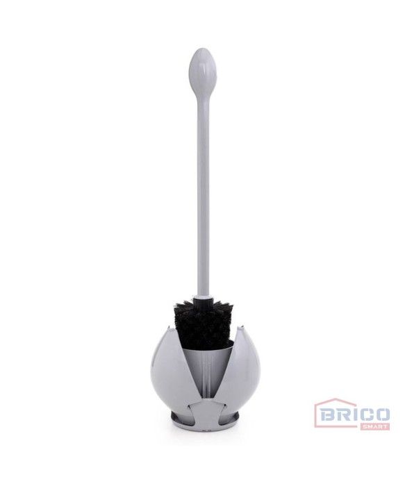 Brosse WC - Lotus - Blanche - Poils robustes - Design élégant - Hygiène parfaite