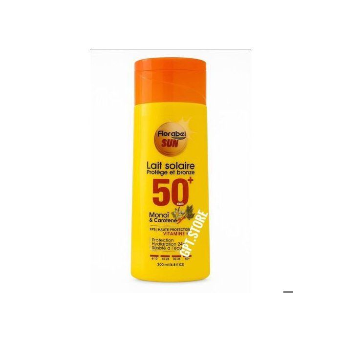 Florabel Lait Solaire Protecteur & Bronzant SPF 50+, 200 ml