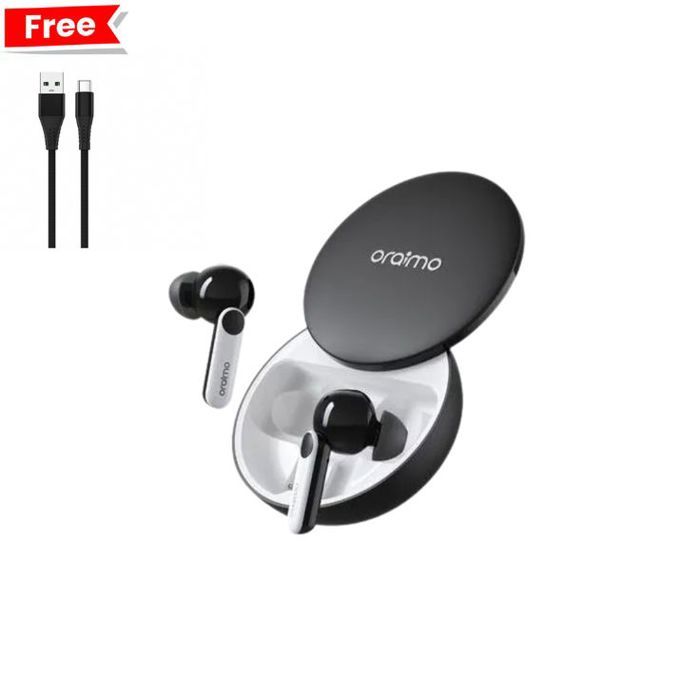 Écouteurs sans fil - Oraimo - FreePods 4 - ANC - 35,5 heures - Contrôle APP - Mode jeu + cable type-c gratuit