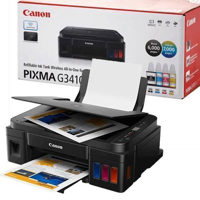 Imprimante multifonction - Canon - PIXMA G3410 - Jet d'encre - Wi-Fi - 4 Cartouches