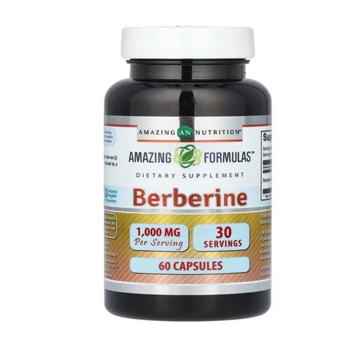 Berbérine, 1000 mg, 60 capsules (500 mg pièce)