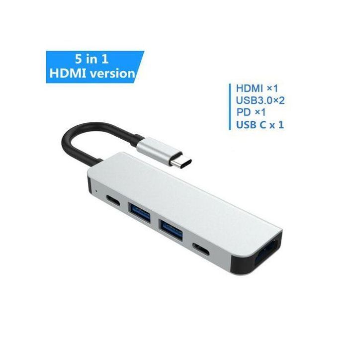 Hub USB C vers USB, adaptateur hub USB C 5 en 1