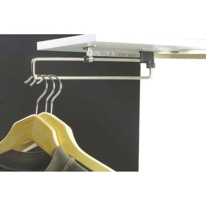 Cintre extensible de vêtement, en acier avec finition nickelée 350mm