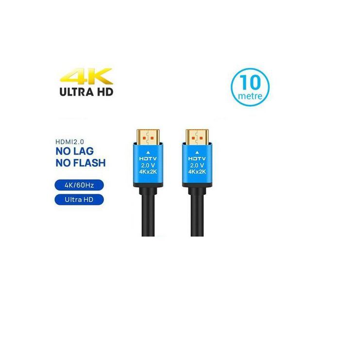 Câble HDMI 10m 4K HDTV 2.0V