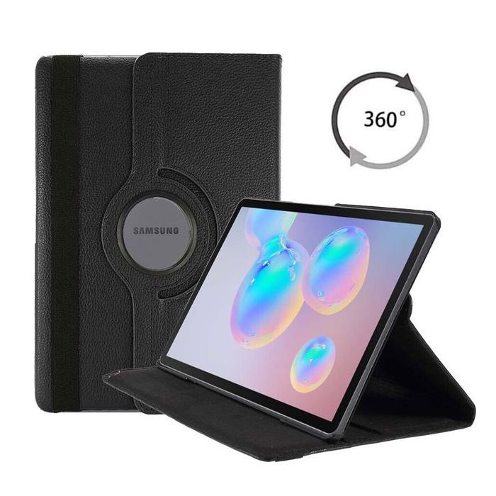 Pochette pour Samsung Galaxy Tab S7 Support Rotatif à 360° Housse Étui, Noir