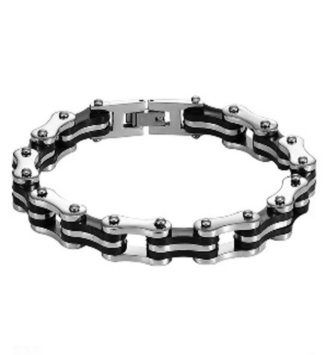 Bracelet - Élégant - Acier inoxydable - Noir - Mixte