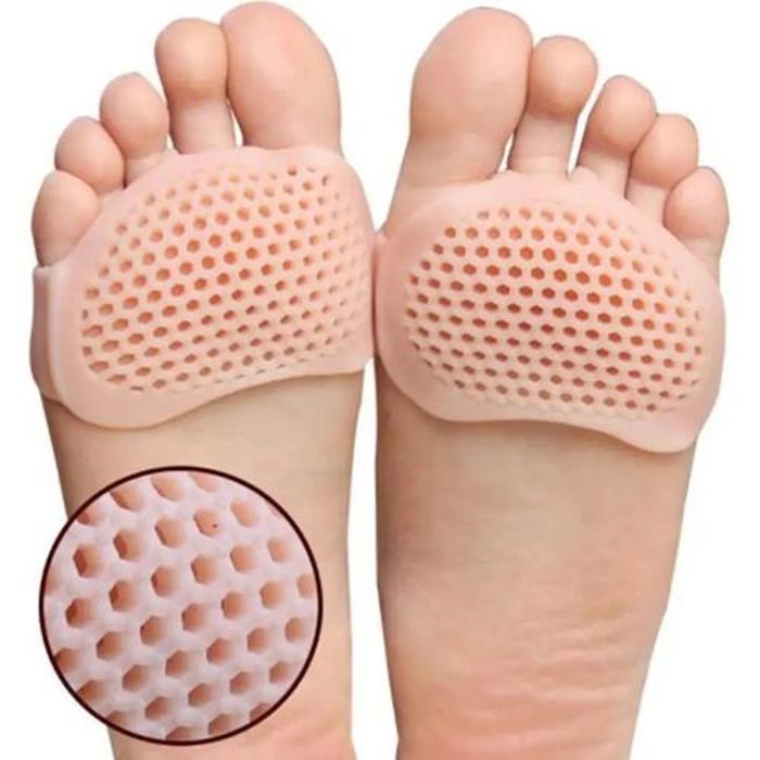 2pcs coussinets silicone intérieure antidérapante pour femmes,  coussins de soulagement de la douleur d'avant de pieds
