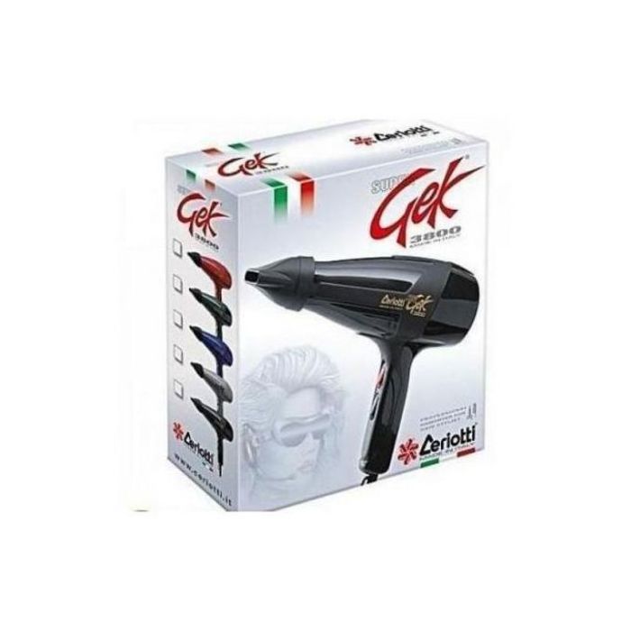 Sèche-cheveux professionnel Gek 3800 Ceriotti : le sèche-cheveux le plus cloné au monde, robuste et performant.