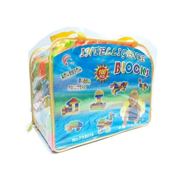 Blocs de Construction Grosses Pièces - 100 Pièces - Multicolores