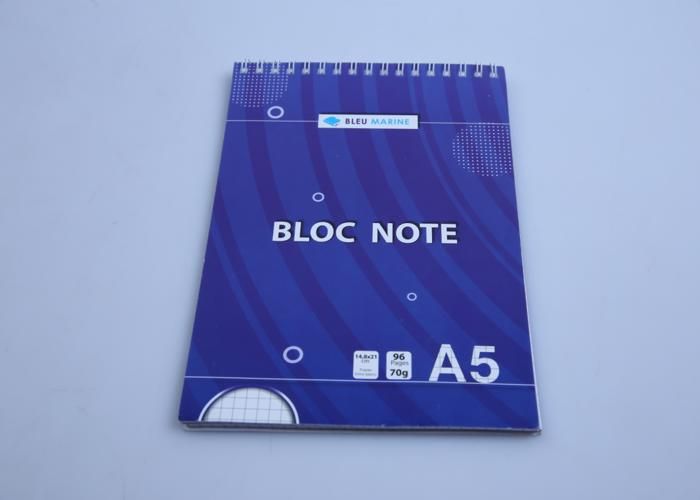 Bloc Note - BLEU MARINE - A5 - 96 Pages - 5x5 - Couleur Aléatoire