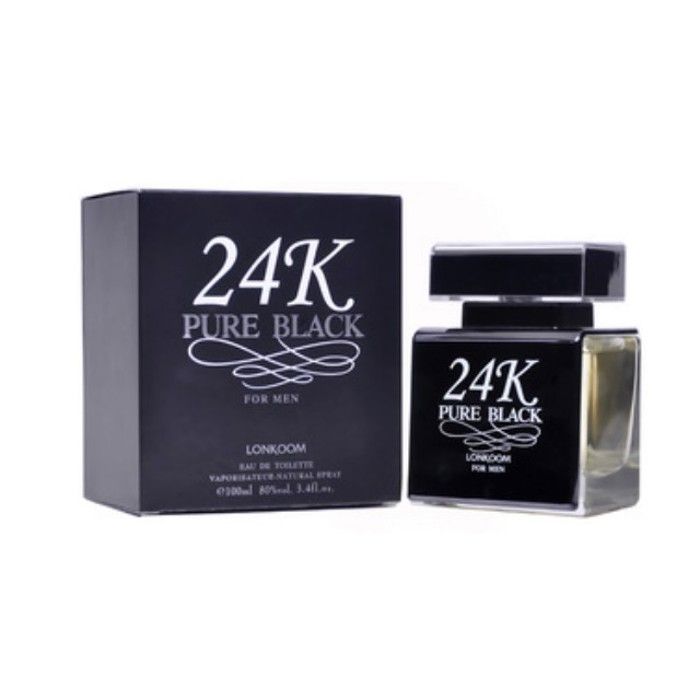 Eau de toilette - LONKOOM - 24k Pure Black - 100ml - Parfum pour homme - Odeur longue durée
