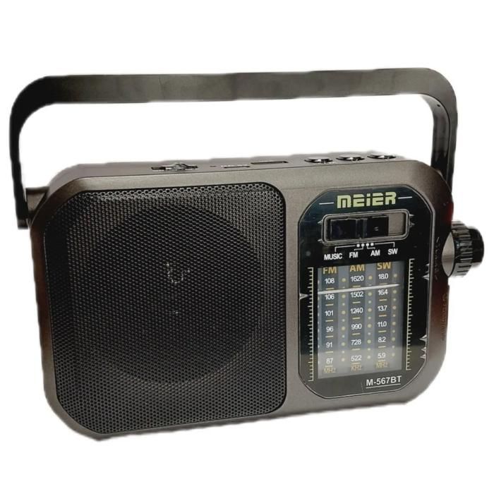 Radio Am/fm/usb et Bluetooth alimentée par batterie, rechargeable avec lampe de poche