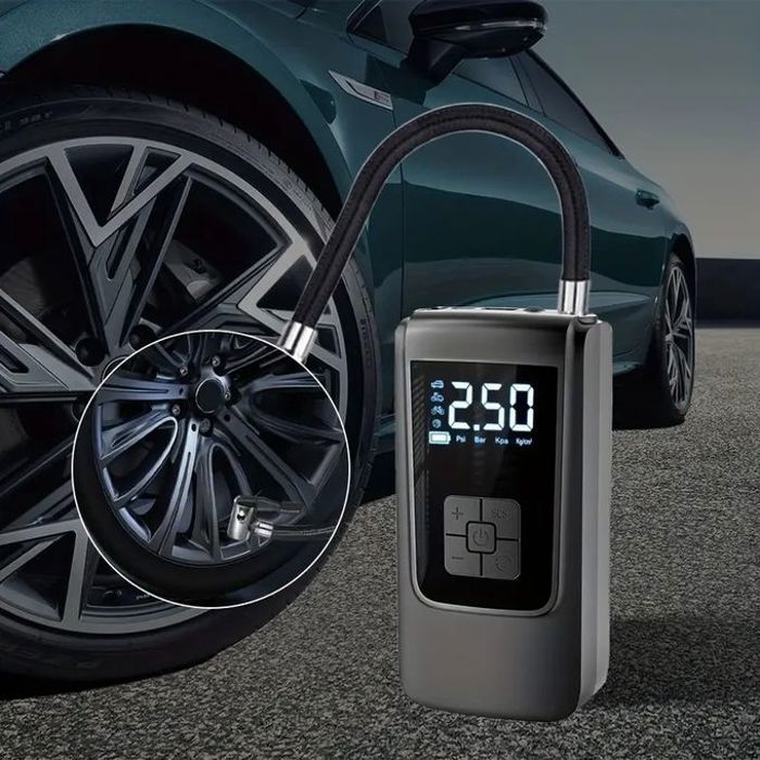 Pompe à air intelligente portable sans fil pour pneus de voiture, moto, vélo