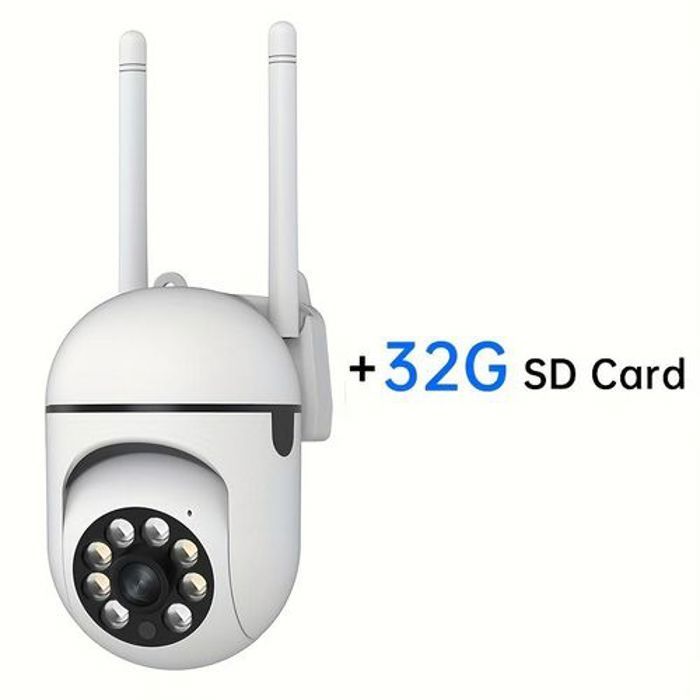 Caméra de Surveillance - BLANC - IP Wifi HD 5G - Suivi Humain - Vision Nocturne - 2MP