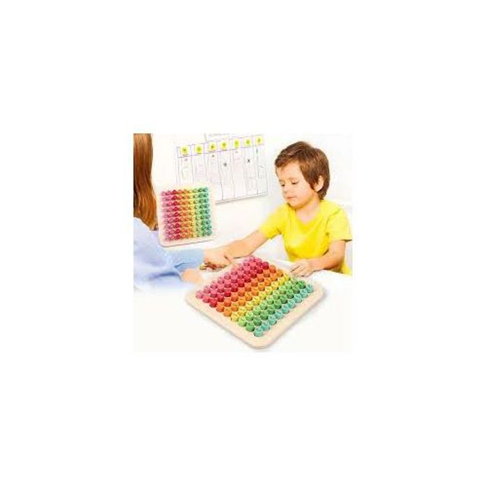 Jouet éducatif d'apprentissage du Math Table de multiplication mathématique avec blocs en bois