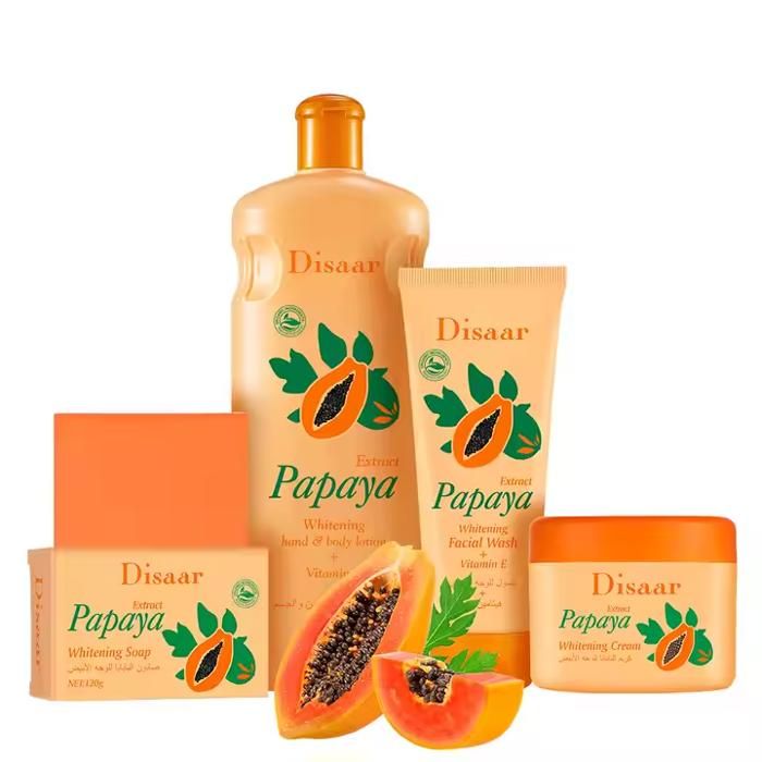 Coffret Soin Papaye Disaar – Lotion Corps, Gel Visage, Crème & Savon