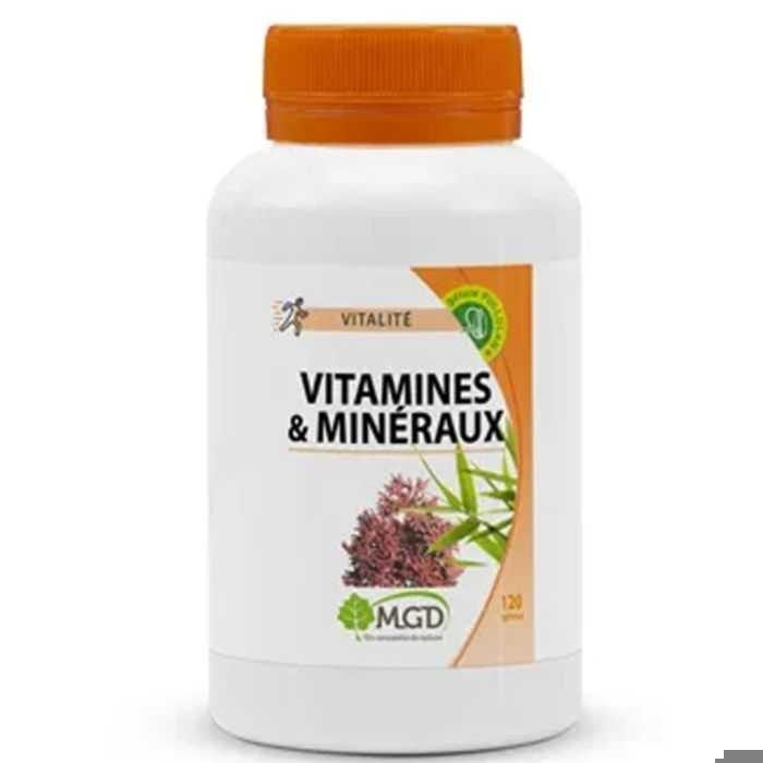 Vitamines et minéraux 120 gélules (10 vitamines et