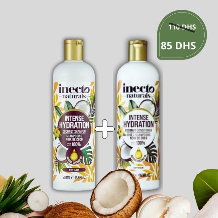 Pack Shampoing 500ML & Après-Shampoing à la NOIX DE COCO 500ML - INECTO