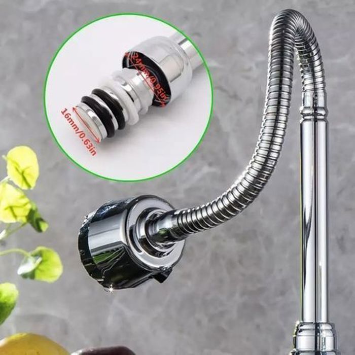 Tête rotative - Inox - Robinet de cuisine - Multicolore - Kit d'accessoires - Design moderne