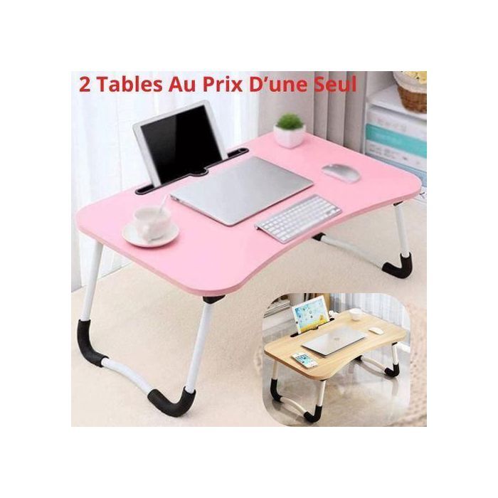 Table de lit à roulettes bureau de chevet bureau pour ordinateur portable Bureaux d’ordinateur