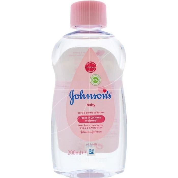 Huile corporelle - JOHNSON'S - 200ml - Hydratation douce - Testée dermatologiquement - Sans colorants