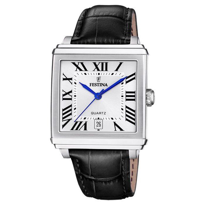 Montre Bracelet Homme - MARQUE - F20681/1 - Acier inoxydable - Cuir - Étanchéité 5 bars