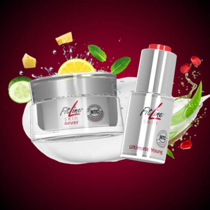 Duo de soins anti-âge - FIT LINE - Triple Lift Set - Sérum biphasé - Crème jour & nuit - Peaux matures
