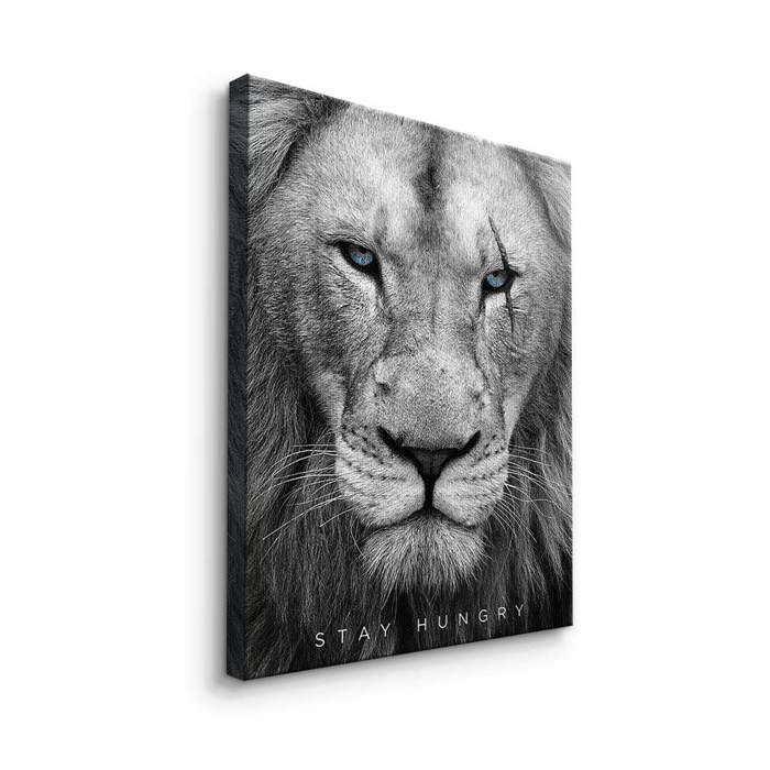 Tableau - HUNGRY FACE - 120 X 90 CM - Cadre Doré