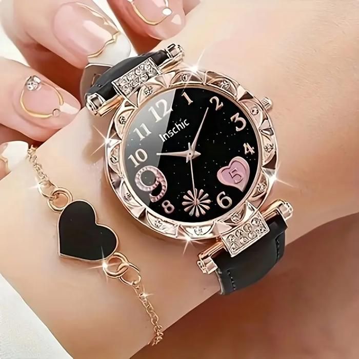 Montre - Femme - Décontractée - Quartz - Bracelet Cœur - Chic