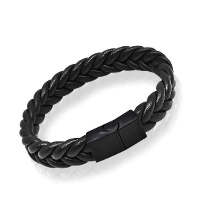 Bracelet - Haute Qualité - Synthétique - Noir - Mixte