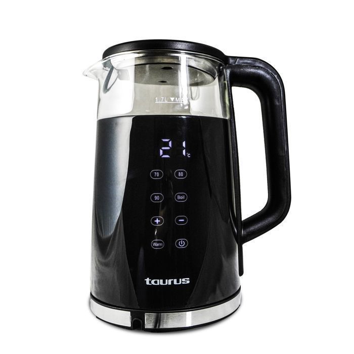 Bouilloire Électrique - TAURUS - EOS GLASS DIGITAL - 1,7 L - 2200 W - Maintien au chaud
