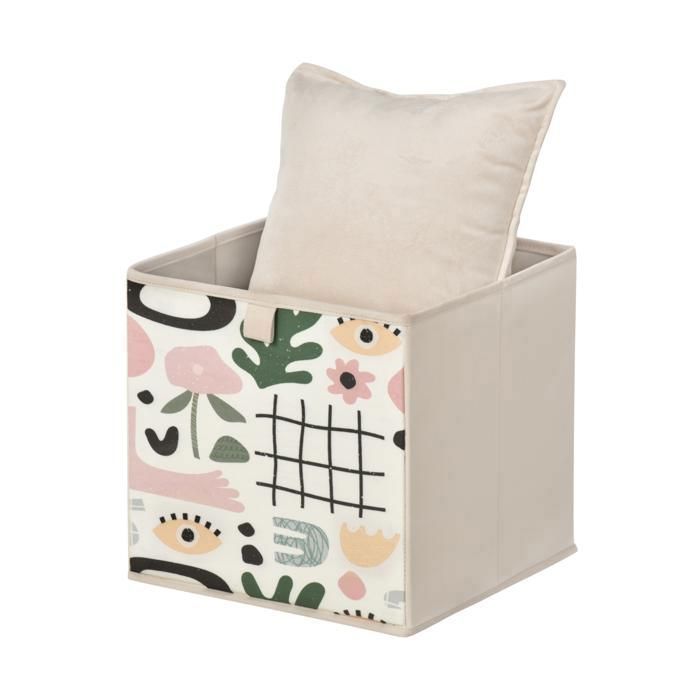 Cube de rangement - CUBE - FS-2018 - Imprimé - 28x28x28 cm - Multicolore