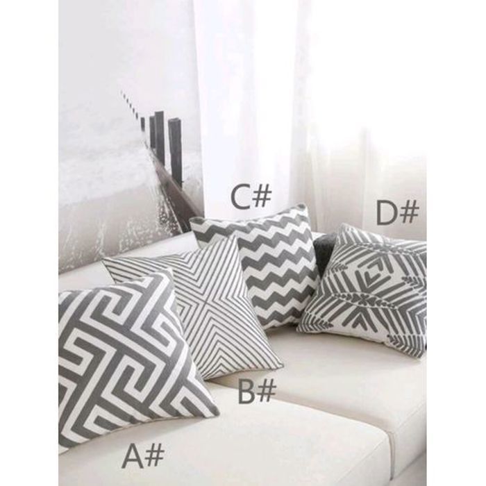 4 Pièces Housse de coussin lombaire  sans bourre 45 x 45 cm