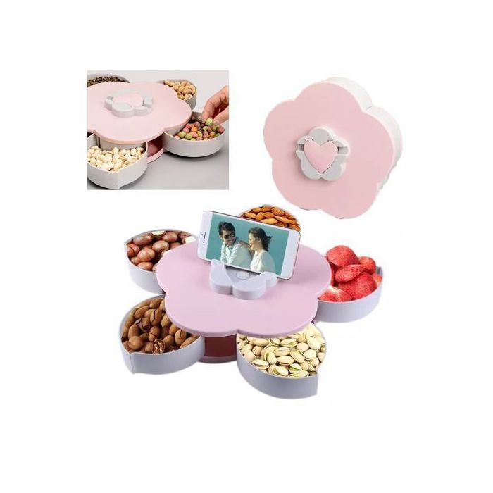 Plateau de bonbons rotatif pour des aliments assiettes de fruits secs Snack noix