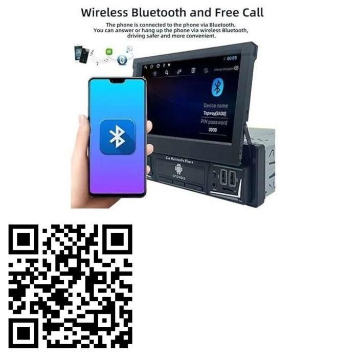 Autoradio Android 11 avec écran IPS 7 pouces audio vidéo unité centrale