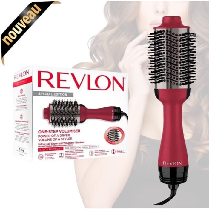 Brosse Soufflante Professionnelle Salon One-Step Sèche-cheveux volumisant Titane, RVDR5279