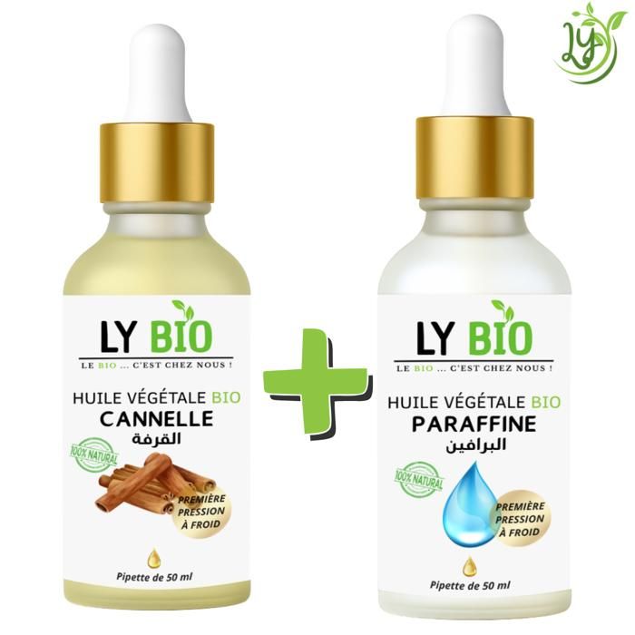 LYBIO PACK HUILE CANNELLE 50ML - PIPETTE + HUILE PARAFFINE 50ML - PIPETTE