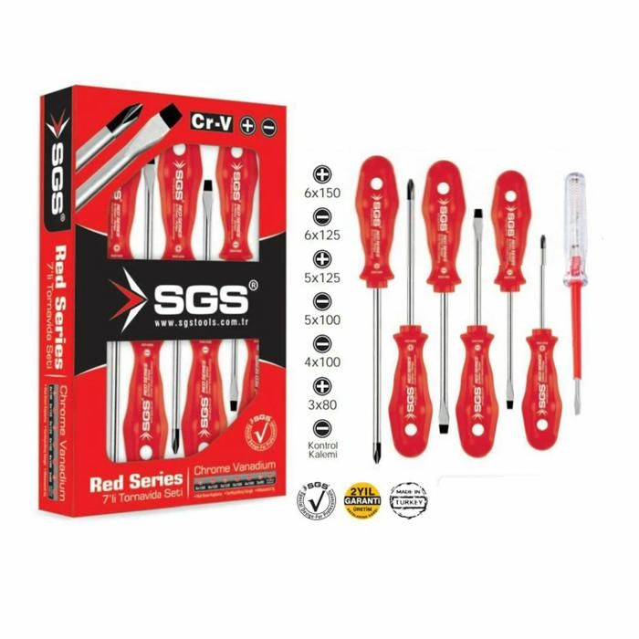 Jeu de Tournevis SGS – Acier Chrome Vanadium Haute Résistance