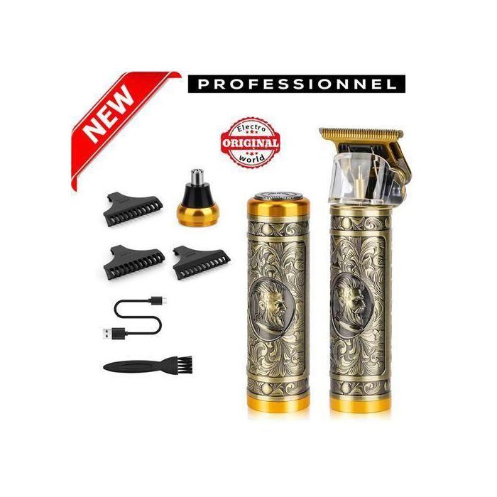 Rasoir T50 Électrique 3 en 1 Rechargeable – Tondeuse et Trimmer pour Homme et Femme