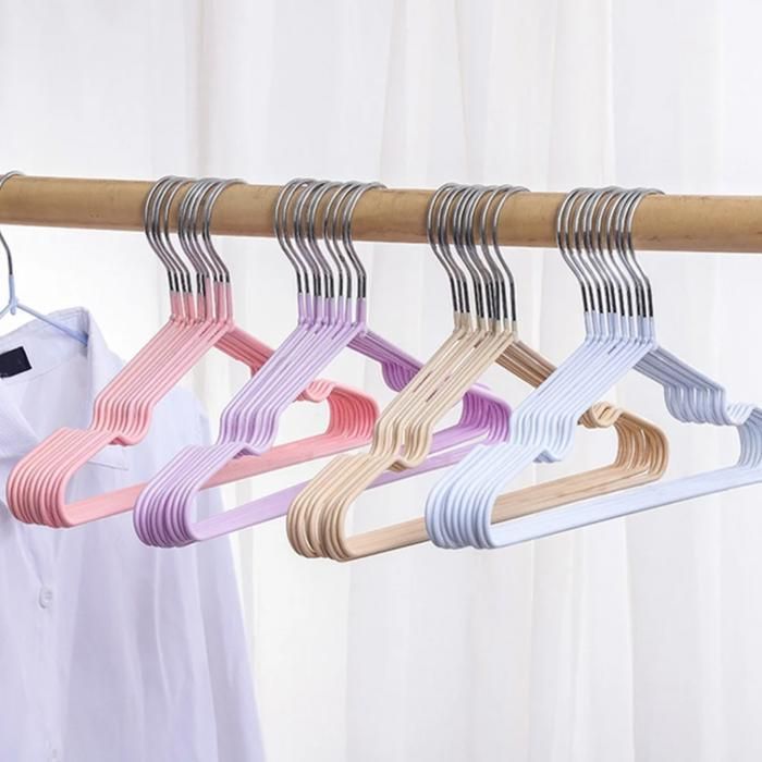 Lot de 20 cintres de chemises et vêtements en métal, cintre séchage, porte-vêtements(Couleur aléatoire)