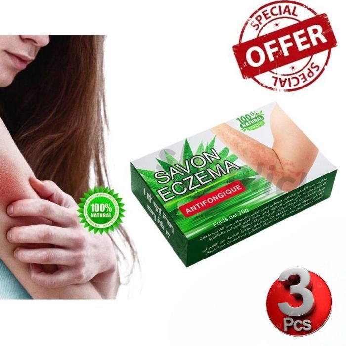 Pack de 3 Pieces Savons Eczéma – Apaisant & Hydratant100% Naturel 70g