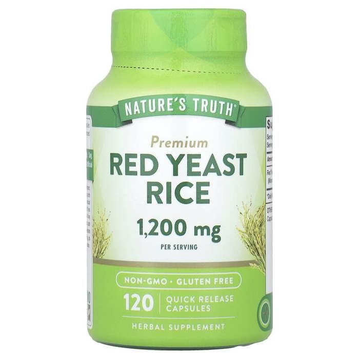 Nature's Truth, Levure de riz rouge de qualité supérieure, 120 capsules à libération rapide (600 mg par capsule)
