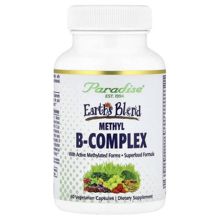 Paradise Herbs, Earth's Blend, Complexe de méthyle B, 60 capsules végétariennes