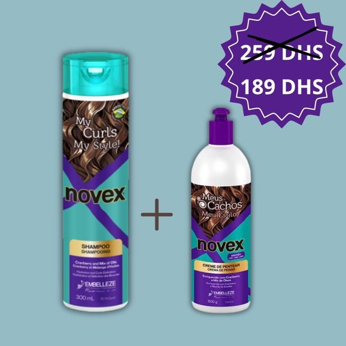 Pack My Curls Shampoing 300ML & LEAVE IN 500G -NOVEX